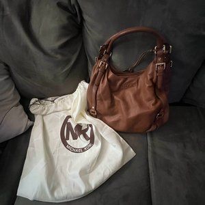 Michael Kors Camel Leather Bucket Bag